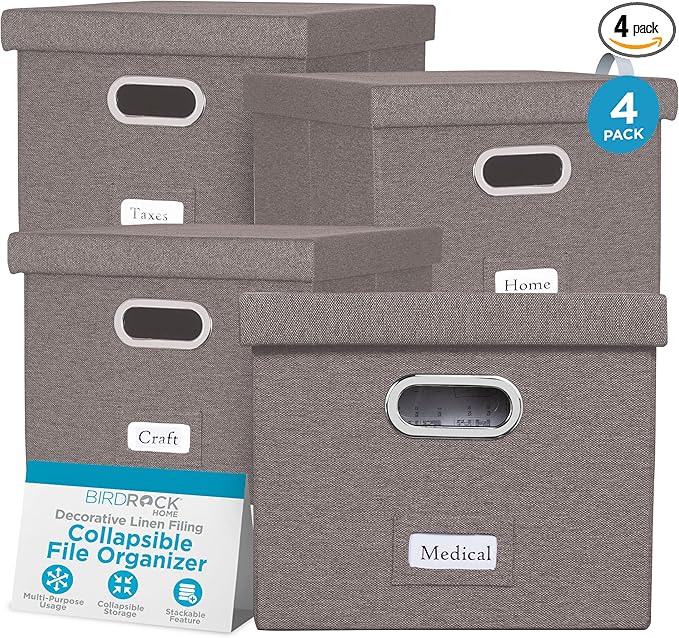 Internet's Best Collapsible File Storage Organizer by BIRDROCKHOME