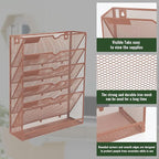 EASEPRES 6 Tier Mesh Hanging Wall File Organizer, Desk Vertical Mail Paper - Image 4