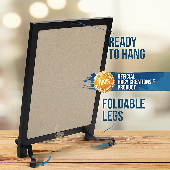 HBCY Creations Rustic Black Wooden Tabletop Chalkboard - Image 3