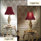 GOSO Set of 1 Elegant Leaf Scalloped Lamp Shade Burgundy, 6×13×9.8 Inch Spider - Image 6