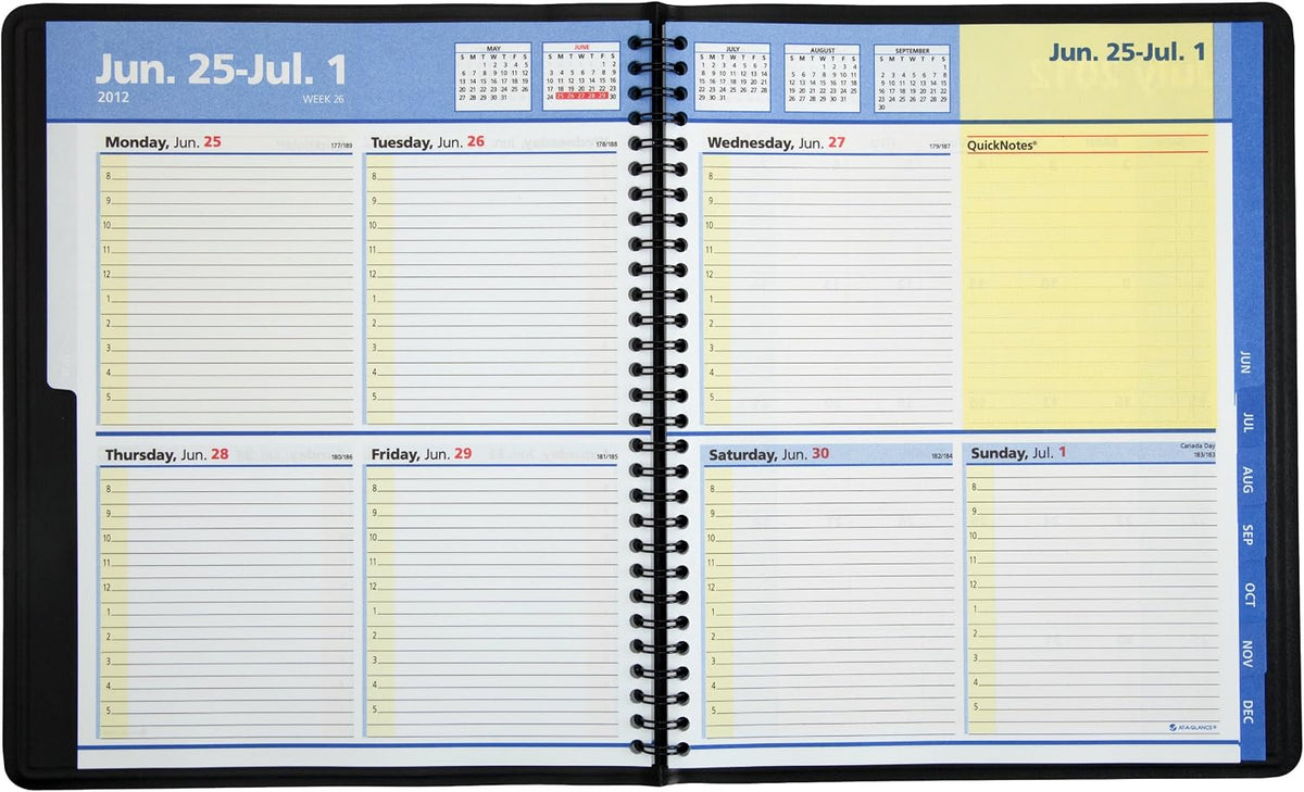 AT-A-GLANCE QuickNotes Recycled Weekly/Monthly Appointment Book, 8 x 10 Inche...