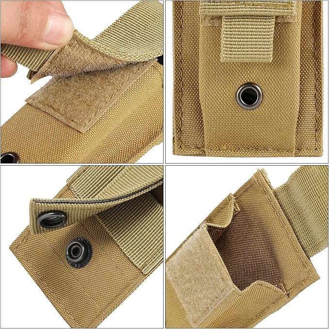 Tactical Single/Double Pistol Mag Pouch Outdoor Molle Open-Top Magazine Pouch - Image 5
