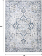 GENIMO 5x8 Area Rugs for Living Room, Machine Washable Low Pile Rugs, Chenille - Image 2