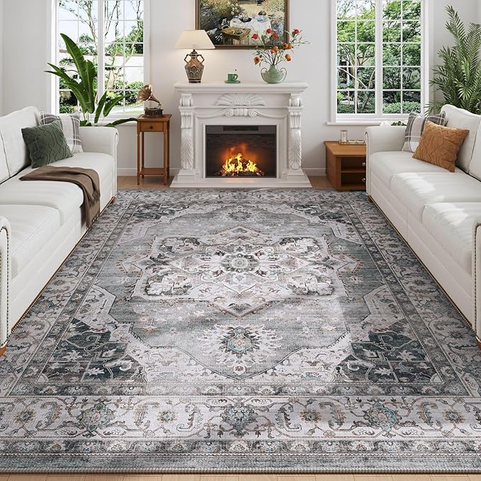 Rugcomf Vintage Medallion Living Room Rug 5'x7' - Image 2