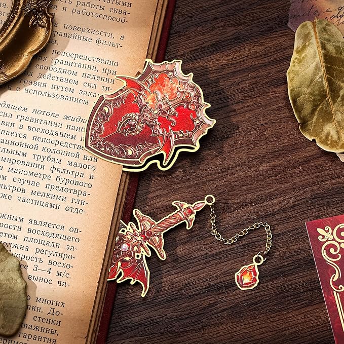 Dragon Knight Metal Bookmark & Book Clip Set - Image 2