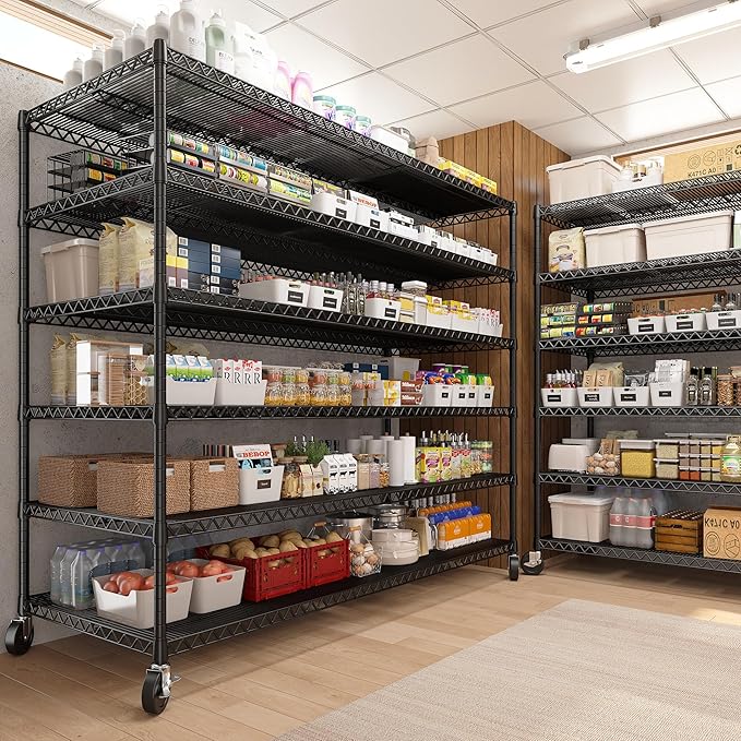 REIBII 60''W X 82.6" H Steel Heavy Duty Wire Shelving Unit - Image 7
