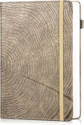 CAGIE Lined Journal for Men Women, Tree Growth Ring Leather Bound Journal by CAGIE
