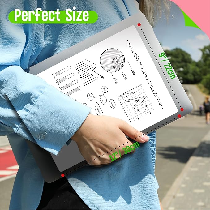 8 Packs Small Whiteboards, Double Sided Dry Erase Blank Board, Writable and - Image 3