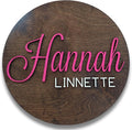 Custom Round Nusery Name Sign, Personalized 3D Baby Name Announcement Sign by Obsidian+Home+Creations
