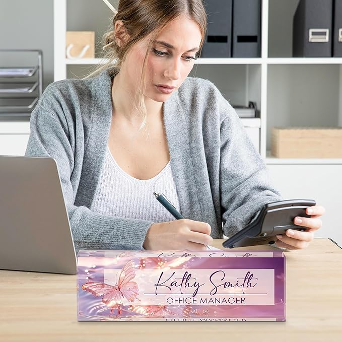 Personalized Name Plate for Desk, Custom Desk Name Plate, Acrylic Name Plate - Image 6