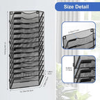 EasyPAG Wall File Organizer for Office 14 Pocket Mesh Wall Mounted Paper - Image 8