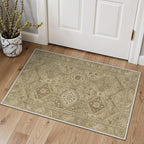 GENIMO Area Rug 2x3 Doormat, Machine Washable Low Pile Rugs, Small Retro by GENIMO