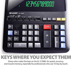 Sharp 12-Digit Print Calculator Desktop Size Adding Machine, Large Easy-to-Read - Image 4