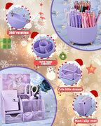 LXEVIHK 21Pcs Purple Desk Organizers and Accessories - Image 2