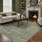 GENIMO 8x10 Area Rugs for Living Room, Machine Washable Non Slip Rugs, Low Pile - Image 3