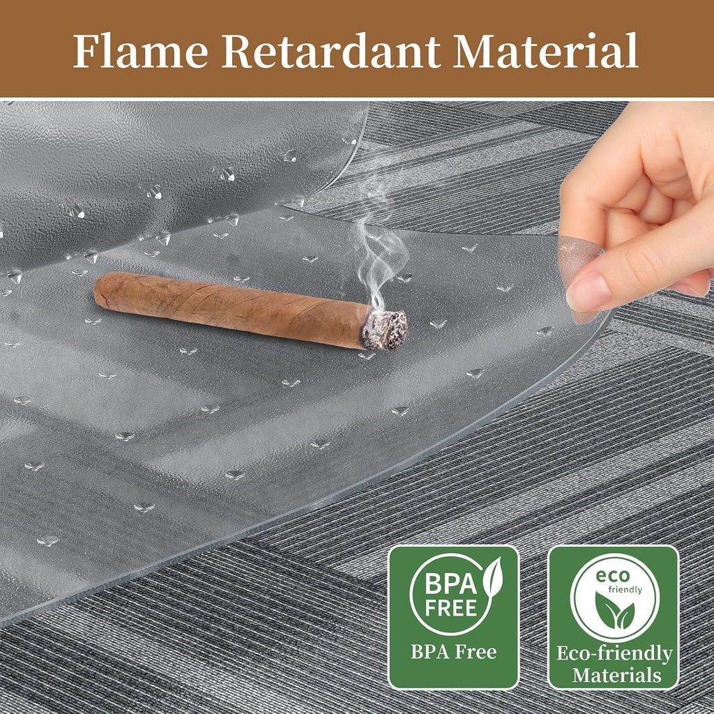 Office Chair Mat for Carpet, 30" X 48" X 0.09" Desk Chair Mat for Carpet Floors, Clear and Thick Rolling Computer Chair Mats with Non-Slip Studded for Home and Office Low Pile Carpets