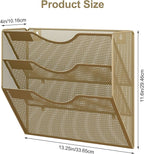 EasyPAG 3 Pocket Mesh Wall File Organizer, Hanging Paper Folder Holder - Image 6