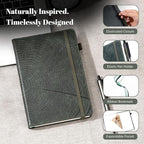 CAGIE Lined Journal for Men Women, Tree Growth Ring Leather Bound Journal - Image 2