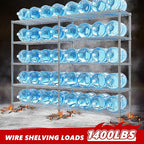 REIBII 58" W Storage Shelves Wire Shelving 1400LB Metal Shelves - Image 4