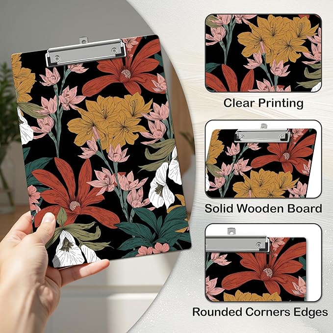 APIILVPQ Boho Clipboard，Floral Clipboards - Image 4