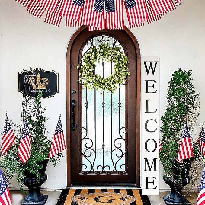 Tall White Welcome Sign - 6ft Rustic Farmhouse Decor - Image 6