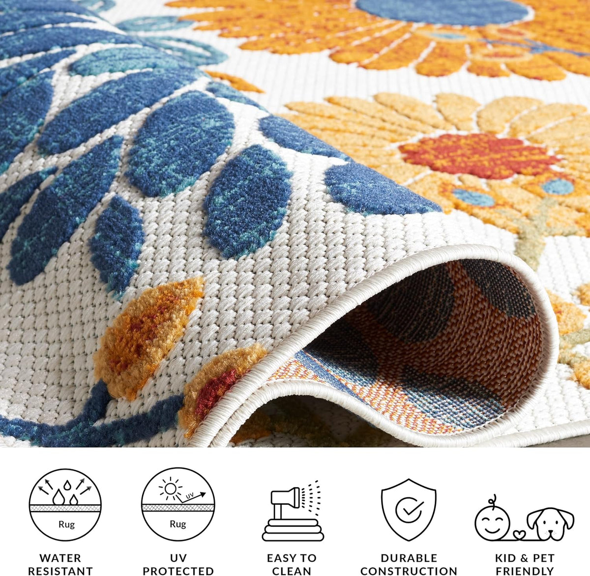 safavieh cabana outdoor runner rug 2'x6', modern cream on a desk or shelf