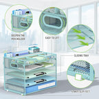 Docnest 5 Tier Mesh Desk Organizer- Letter Tray - Image 5