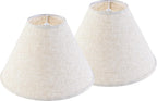 GO&SO Large Lamp Shades Set of 2 Oatmeal Beige Linen Lamp Shade, 6.5" Top x