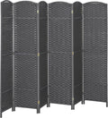 HOMCOM Room Divider, 6 Panel Folding Privacy Screen, 5.6' Tall Freestanding