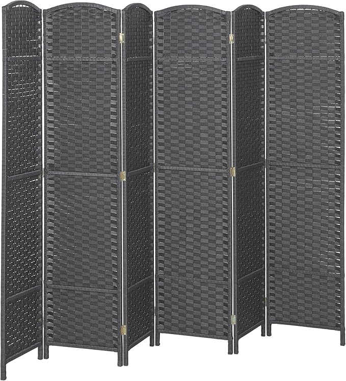 HOMCOM Room Divider, 6 Panel Folding Privacy Screen, 5.6' Tall Freestanding by HOMCOM
