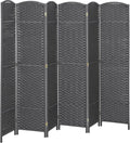 HOMCOM Room Divider, 6 Panel Folding Privacy Screen, 5.6' Tall Freestanding by HOMCOM