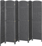 HOMCOM Room Divider, 6 Panel Folding Privacy Screen, 5.6' Tall Freestanding by HOMCOM