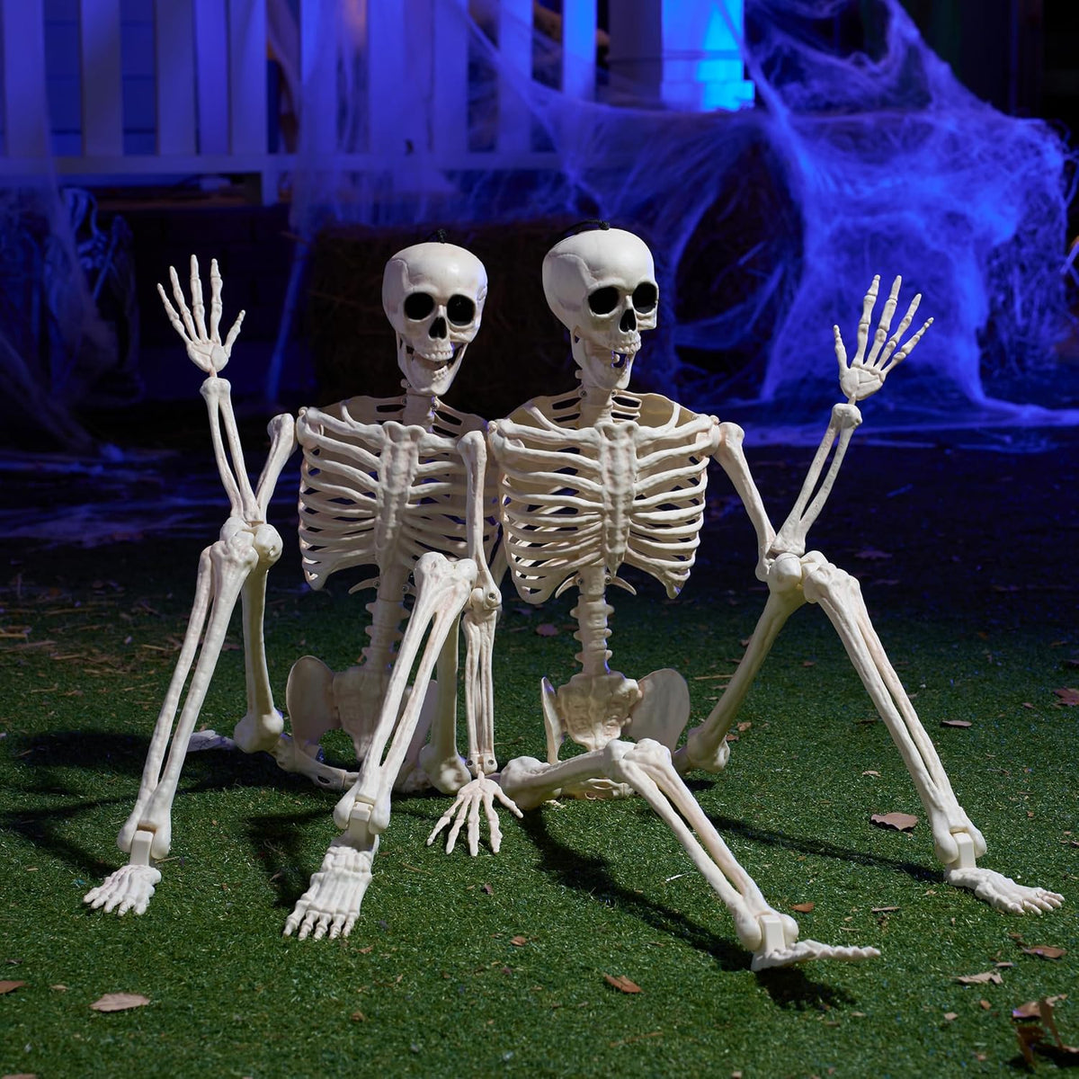 JOYIN 2PCS 36" Halloween Realistic Skeleton Decor, 3FT Full Body Stayabl...