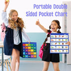 Desktop Pocket Chart, 120 Dry-Erase Double Sided Cards Includes 26 Letters - Image 6