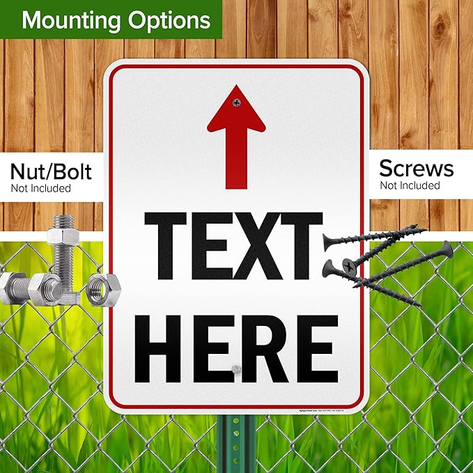 Custom Arrow, Custom Directional Sign, Up Arrow, 18x24 Inches, 3M EGP Reflective - Image 5