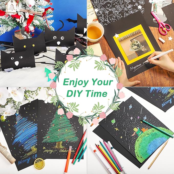 100 Sheets Black Cardstock - Image 6