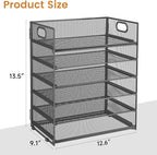 Subekyu 6-Tier Desk Paper Organizer, Desktop File Letter Tray - Image 6