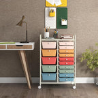 GOFLAME 15-Drawer Rolling Storage Cart, Craft Storage Cart - Image 2