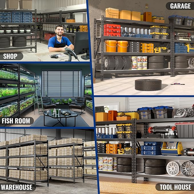 WORKPRO 77" Garage Shelving Unit, 8000LBS Heavy Duty Metal Storage Rack - Image 8