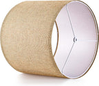 GO&SO Set of 2 Brown Medium Drum Lamp Shades 13" Top x 13" Bottom x 10" High - Image 6