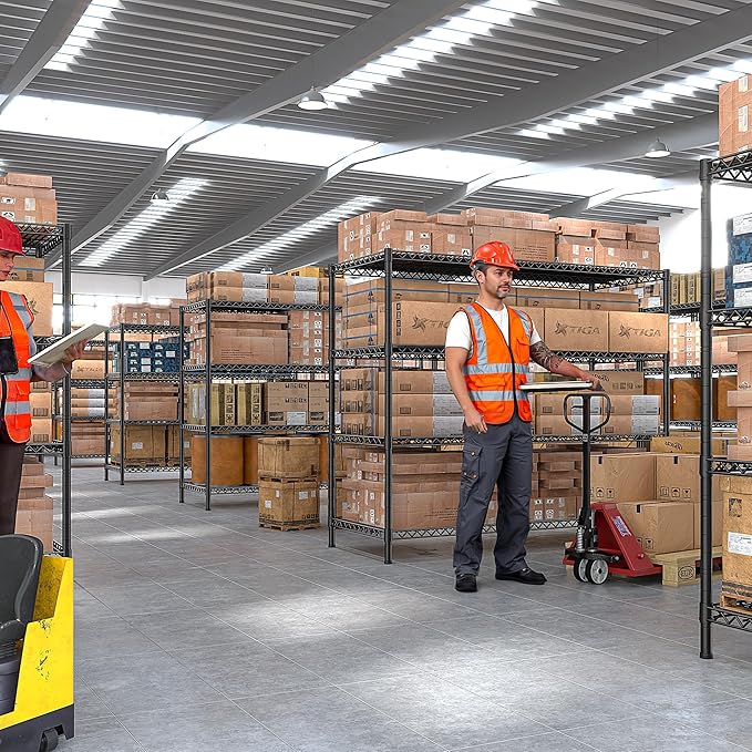 REIBII Storage Shelves 45.3''W Wire Shelving Unit 4 Tier Metal Shelves - Image 6