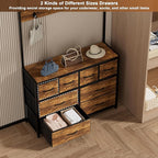 YKVIQBY 8 Drawer Dresser with 6 Double Hooks, 68.9" Tall Closet Organizer and - Image 7