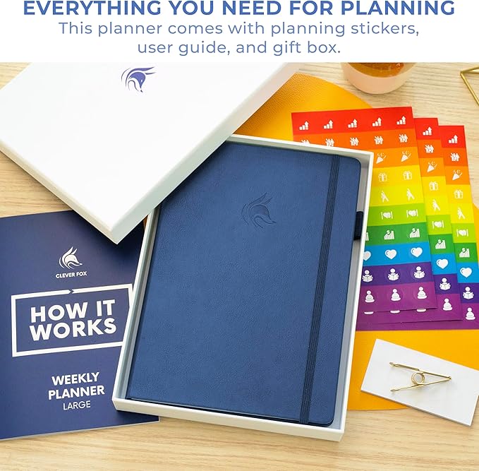 Clever Fox Planner Large – Undated Weekly & Monthly Planner - Image 3