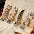 4pcs Vintage Bookmarks for Reading Women & Men, Unique Pretty Cute Metal Book by VYRANA