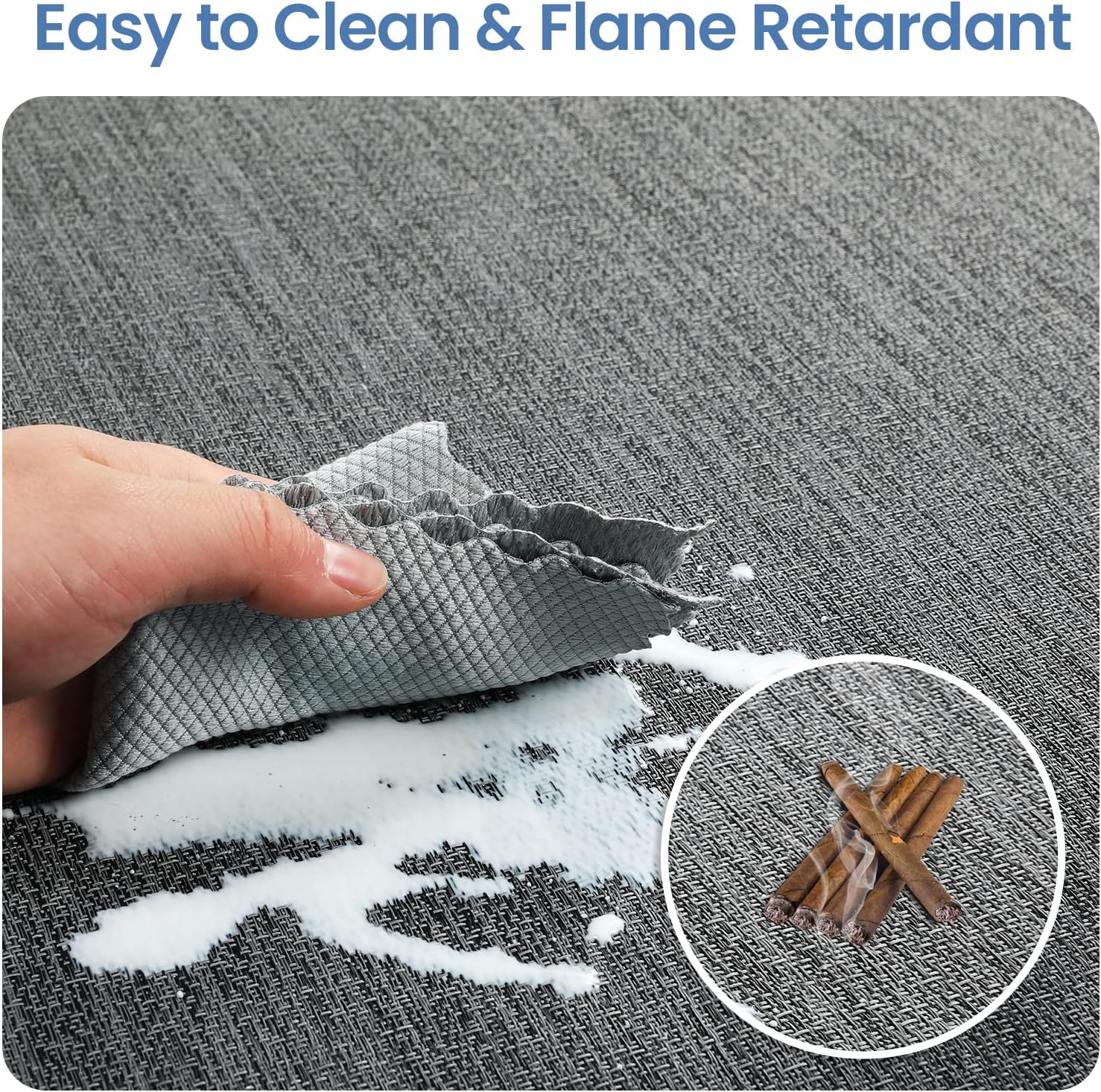 Chair Mat for Hardwood Floor, 36" x 48" Heavy Duty Office Chair Mat for Rolling Chairs, Anti Slip, Computer Chair Desk Mat, Floor Protector for Home Office, Graphite Texture
