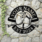 Personalized Baseball Metal Sign, Custom Player Name Sign, Boys Room Decor - Image 8