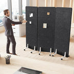 MORDEER 70.8" W x 63" H Freestanding Partition Room Dividers, Acoustic Panels - Image 8