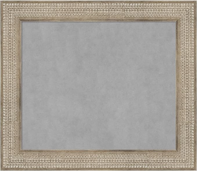 Amanti Art Silver Framed Magnetic Board 26x30 Medium Vision Board by AmantiArt