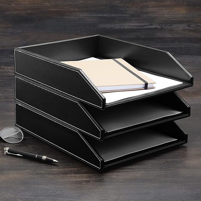Gallaway Leather Letter Tray Organizer - Image 2
