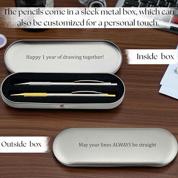 ELMA VADA STUDIO Custom Engraved Mechanical Pencil Set – Personalized 0.7mm & - Image 7